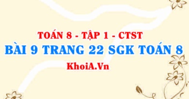 Bài 9 trang 22 SGK Toán 8 Tập 1 Chân trời sáng tạo
